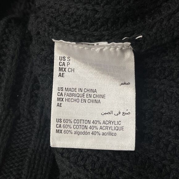 INC International Concepts Small Sweater Cowl Neck Rhinestones Long Sleeve Black - Picture 8 of 9